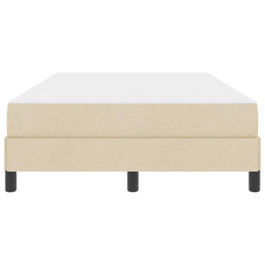 Letto a molle con materasso-Struttura Letto con Materasso Crema 120 x 200 cm Tessuto