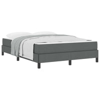 Letto a molle con materasso-Struttura Letto con Materasso Grigio scuro 140 x 200 cm Tessuto 336916