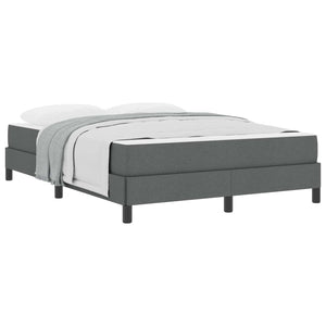 Letto a molle con materasso-Struttura Letto con Materasso Grigio scuro 140 x 200 cm Tessuto 336916