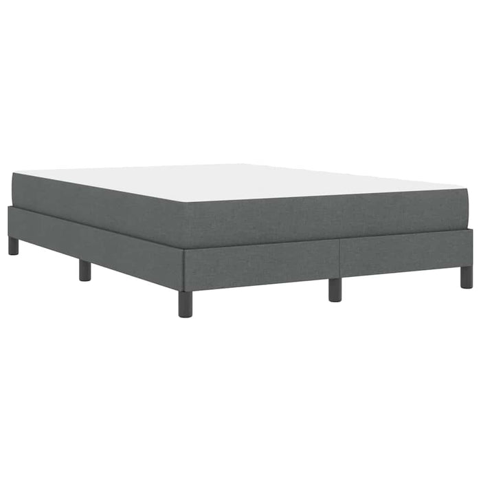 Letto a molle con materasso-Struttura Letto con Materasso Grigio scuro 140 x 200 cm Tessuto 336916