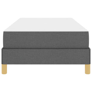 Letto a molle con materasso-Struttura Letto con Materasso Grigio scuro 90 x 200 cm Tessuto 663204
