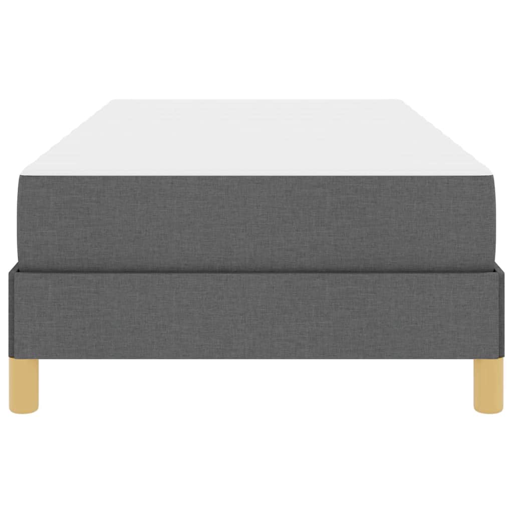 Letto a molle con materasso-Struttura Letto con Materasso Grigio scuro 100 x 200 cm Tessuto 759218
