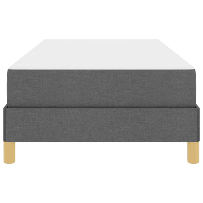 Letto a molle con materasso-Struttura Letto con Materasso Grigio scuro 100 x 200 cm Tessuto 759218