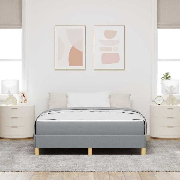 Letto a molle con materasso-Struttura Letto con Materasso Grigio chiaro 140 x 200 cm Tessuto 996184