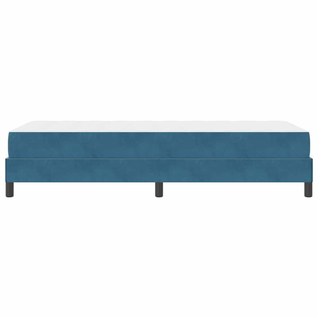 Letto a molle con materasso-Struttura Letto con Materasso Blu Scuro 80 x 200 cm Tessuto