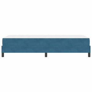 Letto a molle con materasso-Struttura Letto con Materasso Blu Scuro 80 x 200 cm Tessuto