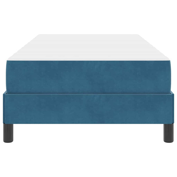 Letto a molle con materasso-Struttura Letto con Materasso Blu Scuro 100 x 200 cm Tessuto