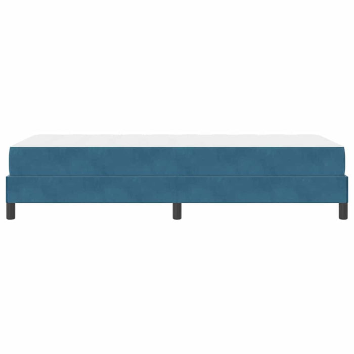Letto a molle con materasso-Struttura Letto con Materasso Blu Scuro 100 x 200 cm Tessuto