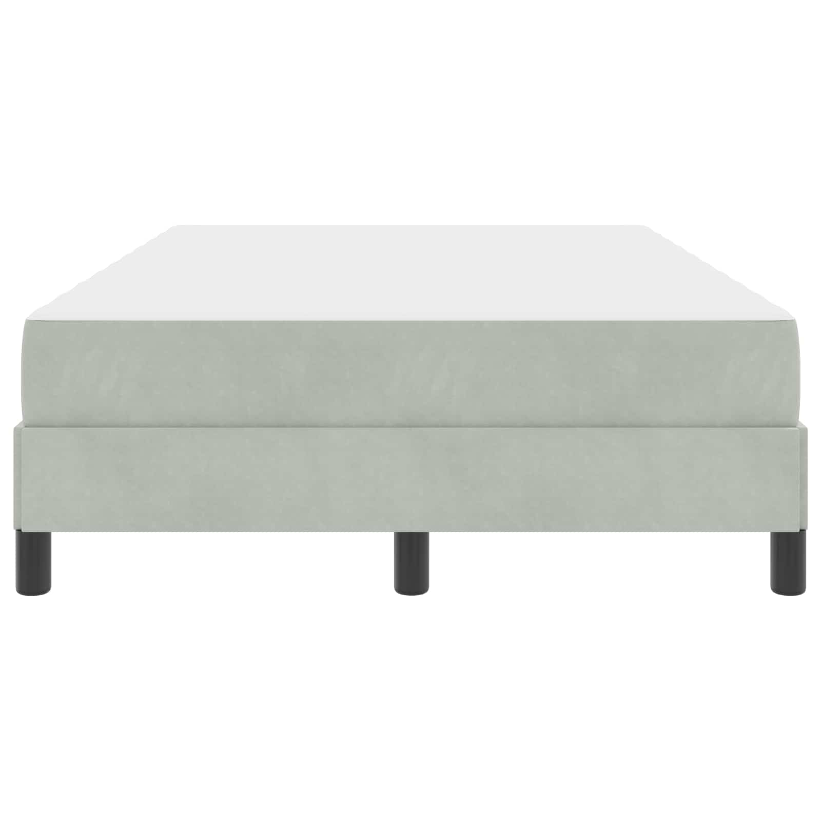 Letto a molle con materasso-Struttura Letto con Materasso Grigio chiaro 120 x 190 cm Tessuto