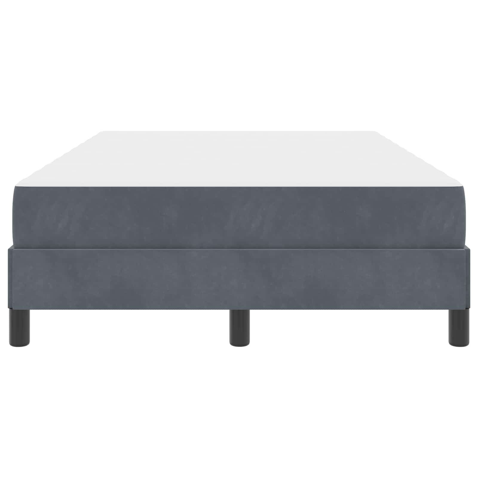 Letto a molle con materasso-Struttura Letto con Materasso Grigio scuro 120 x 190 cm Tessuto 725055