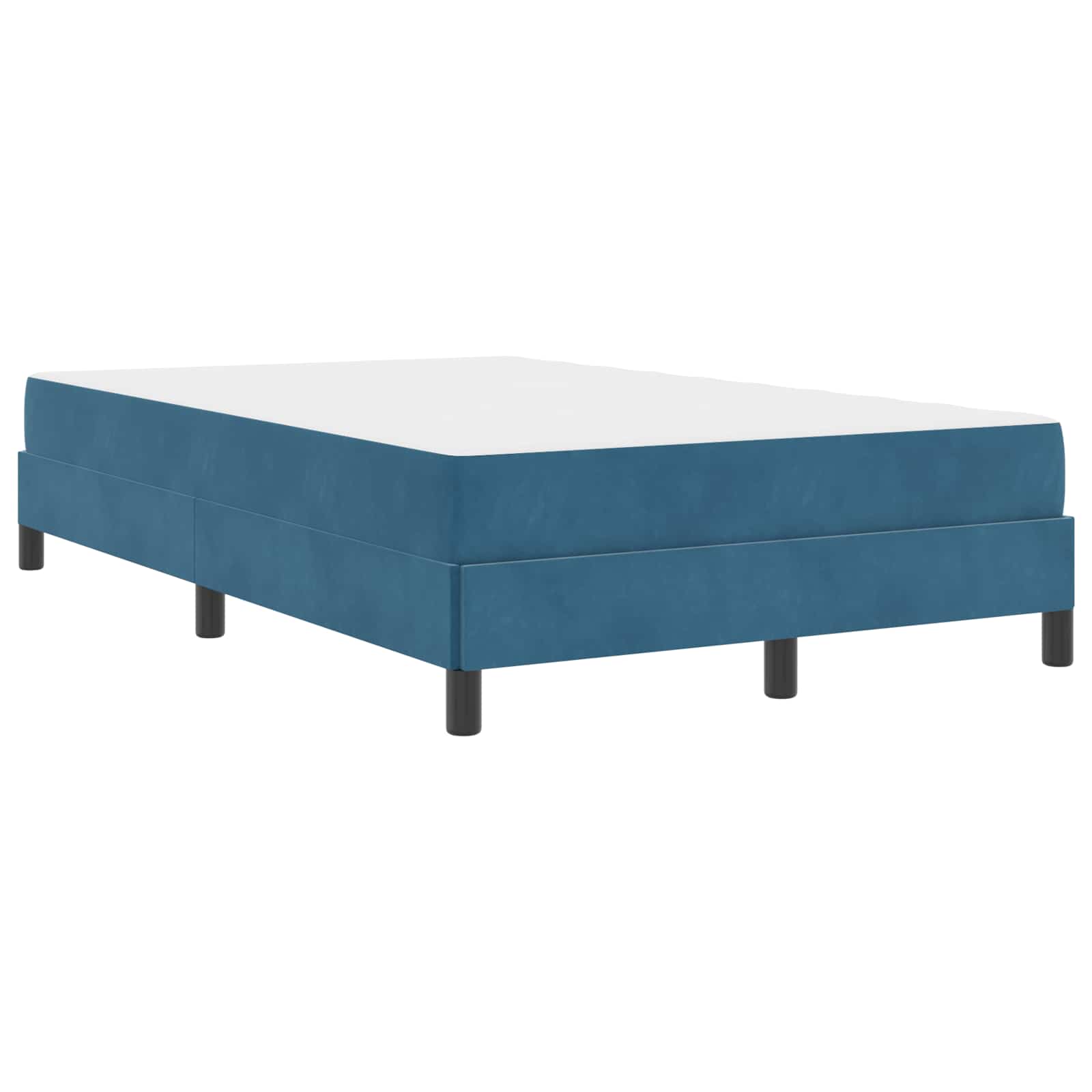 Letto a molle con materasso-Struttura Letto con Materasso Blu Scuro 120 x 190 cm Tessuto