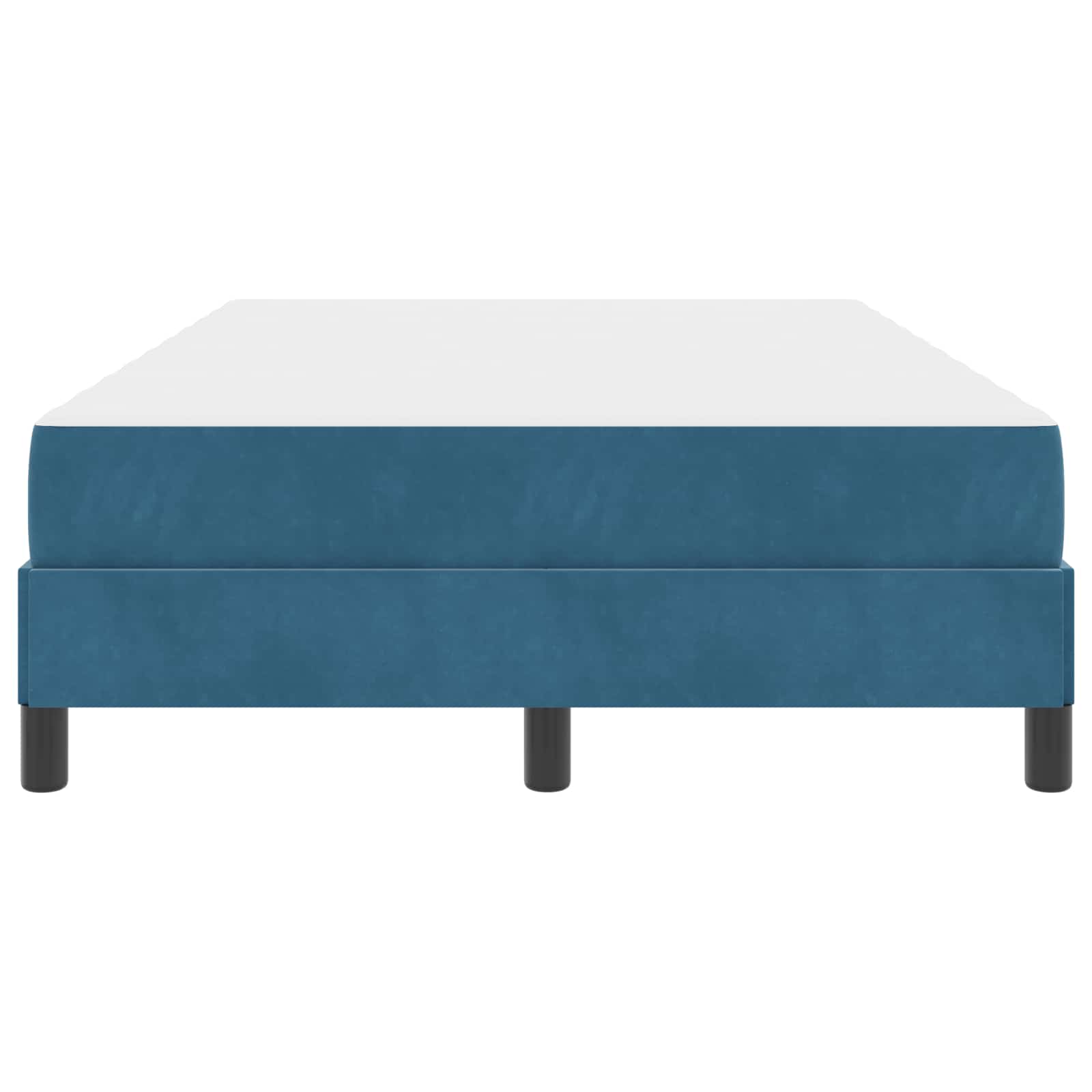 Letto a molle con materasso-Struttura Letto con Materasso Blu Scuro 120 x 190 cm Tessuto