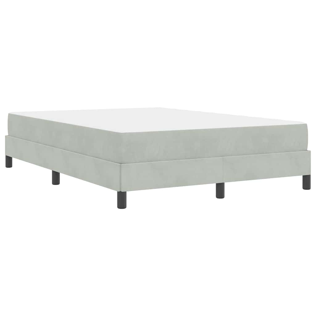 Letto a molle con materasso-Struttura Letto con Materasso Grigio chiaro 140 x 190 cm Tessuto
