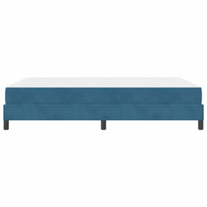 Letto a molle con materasso-Struttura Letto con Materasso Blu Scuro 140 x 190 cm Tessuto