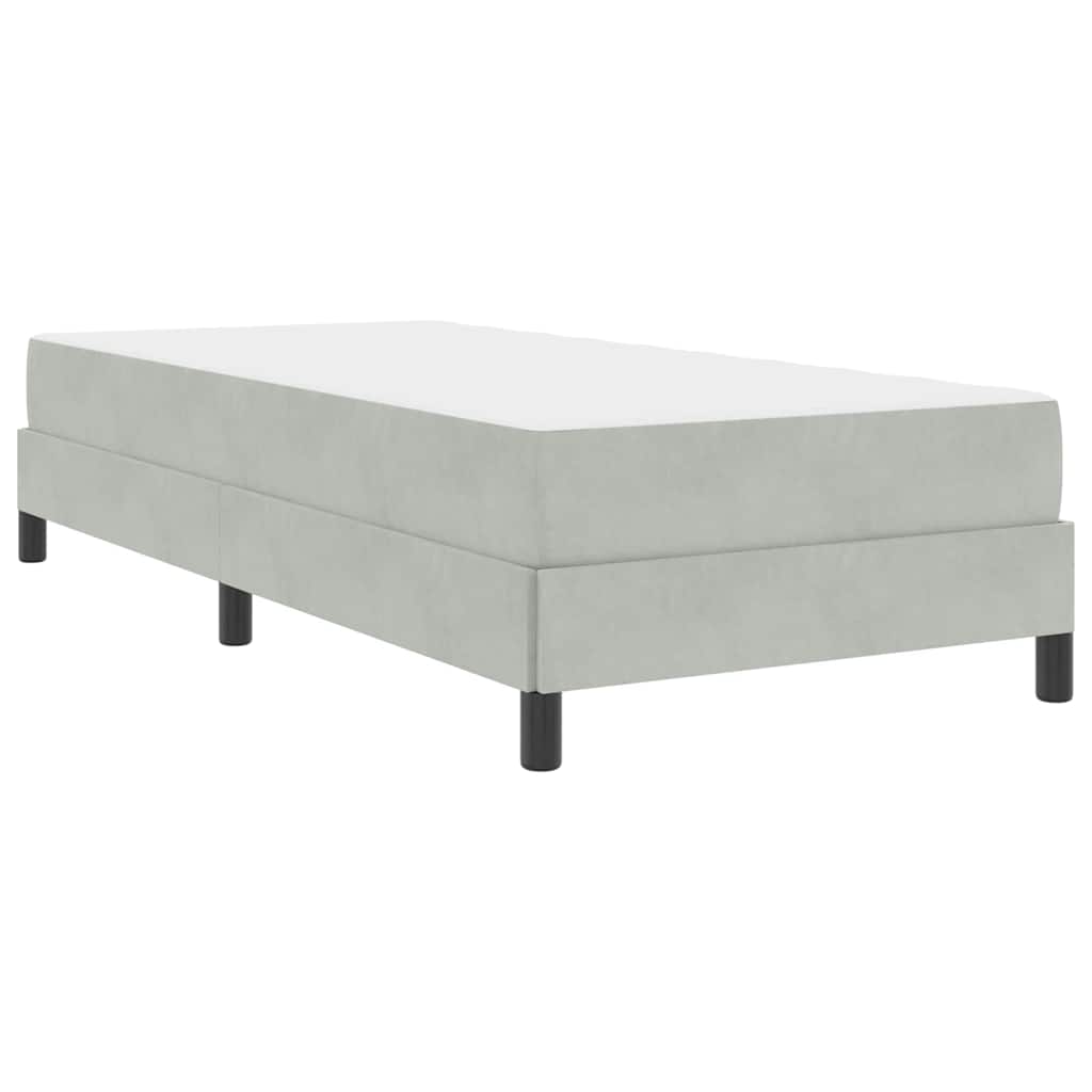 vidaXL Letto box spring con materasso Grigio chiaro 90 x 210 cm