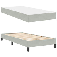 vidaXL Letto box spring con materasso Grigio chiaro 90 x 210 cm