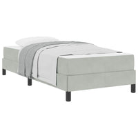 vidaXL Letto box spring con materasso Grigio chiaro 90 x 210 cm