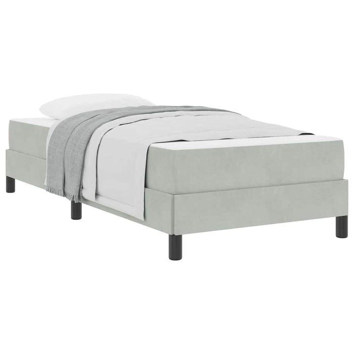 vidaXL Letto box spring con materasso Grigio chiaro 90 x 210 cm