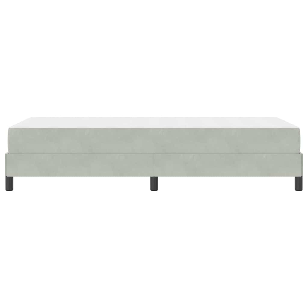 vidaXL Letto box spring con materasso Grigio chiaro 90 x 210 cm