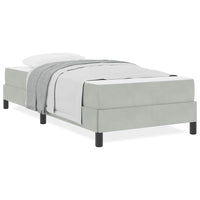 vidaXL Letto box spring con materasso Grigio chiaro 90 x 210 cm