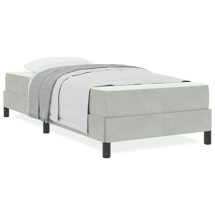 vidaXL Letto box spring con materasso Grigio chiaro 90 x 210 cm