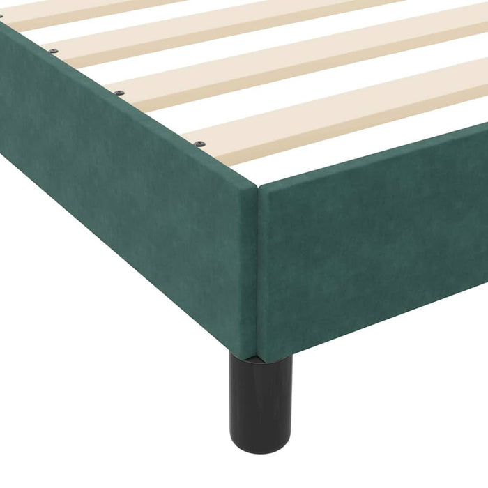 Letto a molle con materasso Verde Scuro 100 x 210 cm Tessuto 3398734