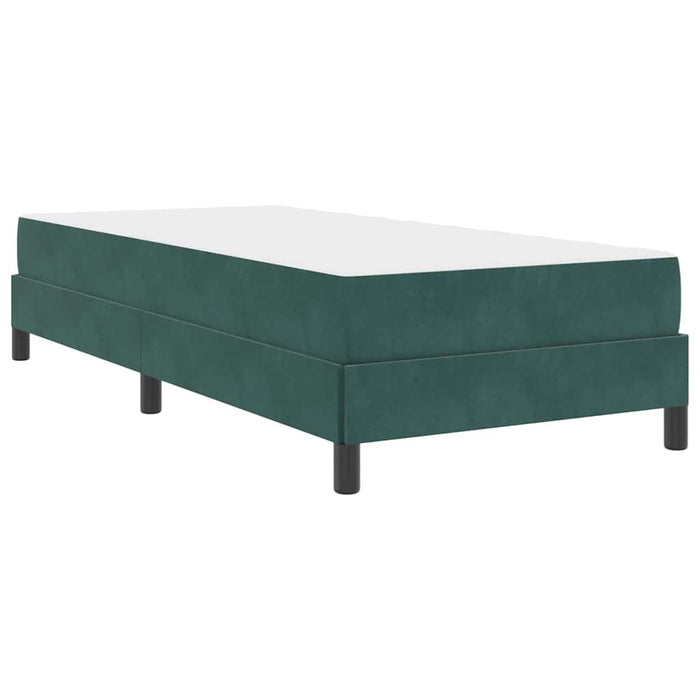vidaXL Letto box spring con materasso Verde Scuro 100 x 210 cm Velluto
