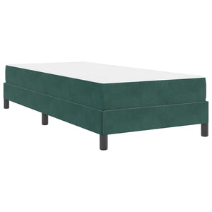 vidaXL Letto box spring con materasso Verde Scuro 100 x 210 cm Velluto