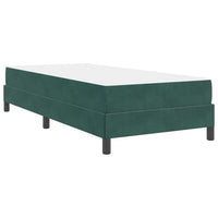 Letto a molle con materasso Verde Scuro 100 x 210 cm Tessuto 3398734