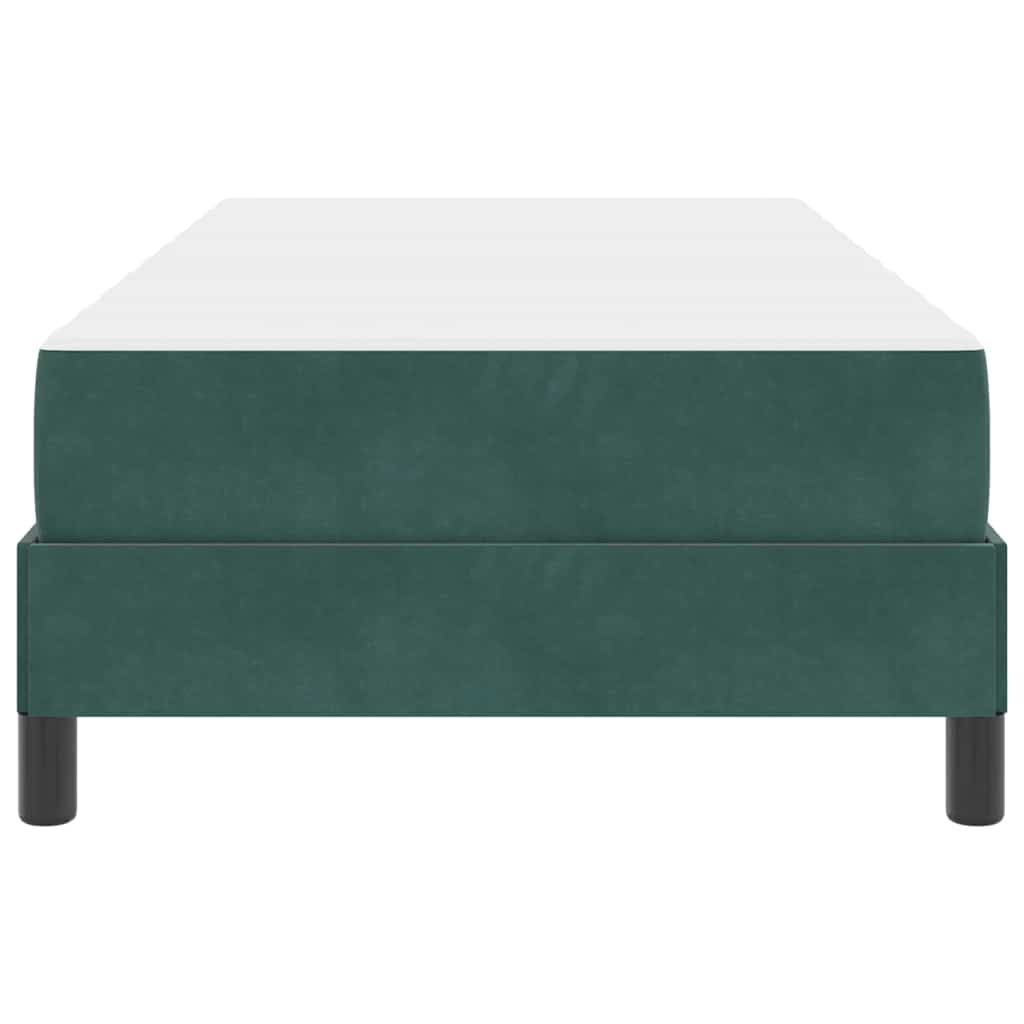 vidaXL Letto box spring con materasso Verde Scuro 100 x 210 cm Velluto