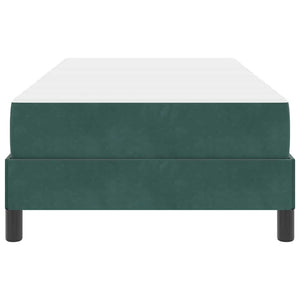 vidaXL Letto box spring con materasso Verde Scuro 100 x 210 cm Velluto