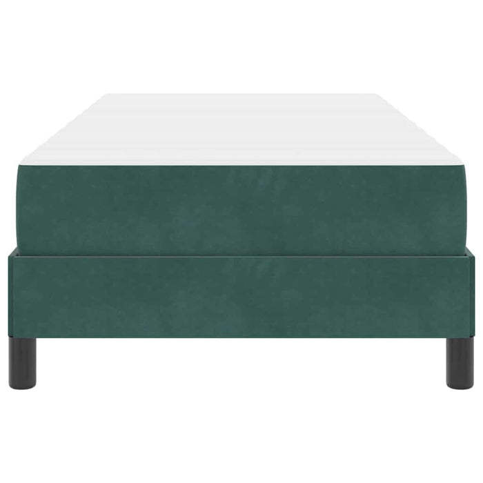 vidaXL Letto box spring con materasso Verde Scuro 100 x 210 cm Velluto