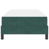 Letto a molle con materasso Verde Scuro 100 x 210 cm Tessuto 3398734