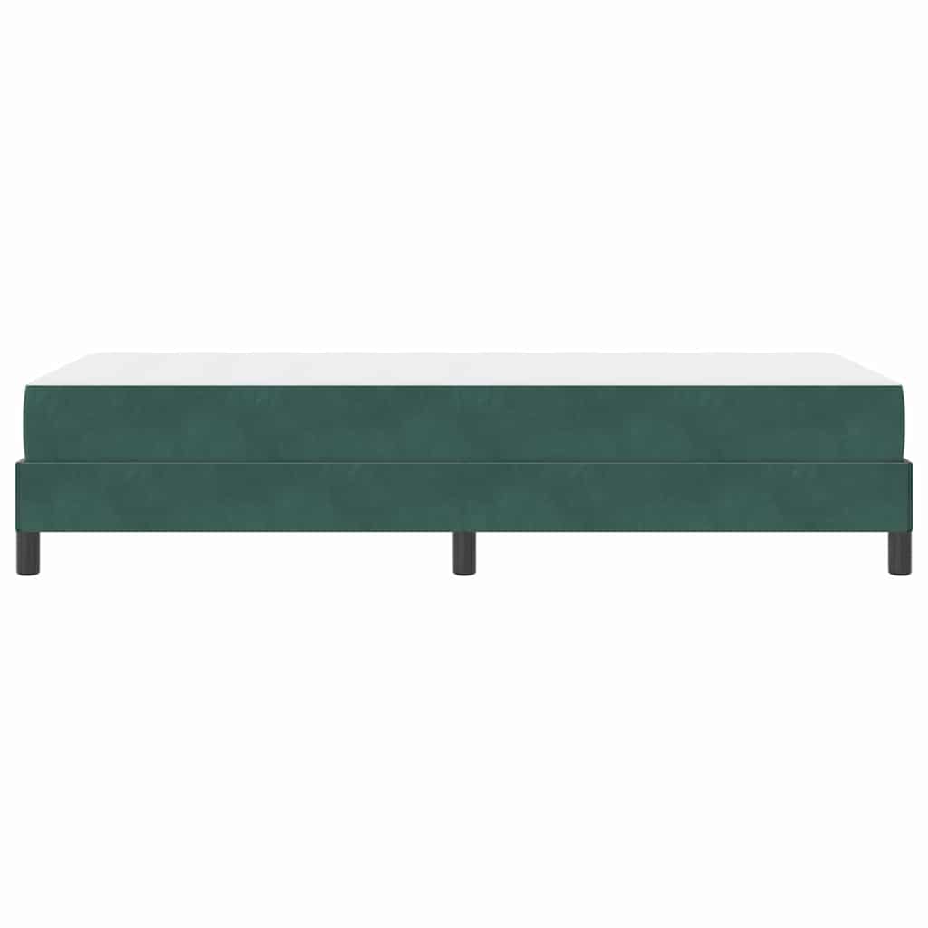 vidaXL Letto box spring con materasso Verde Scuro 100 x 210 cm Velluto