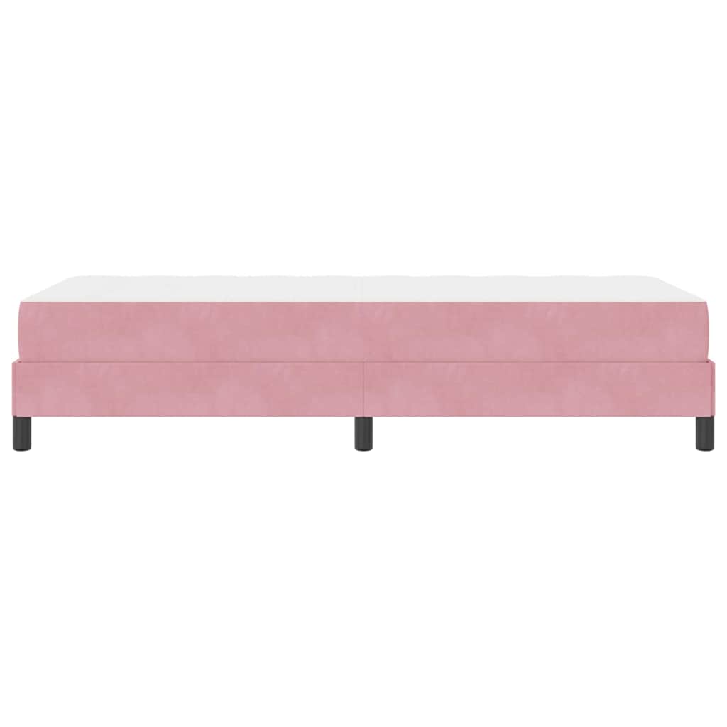 vidaXL Letto box spring con materasso Rosa 100 x 210 cm Velluto