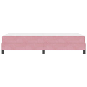 vidaXL Letto box spring con materasso Rosa 100 x 210 cm Velluto