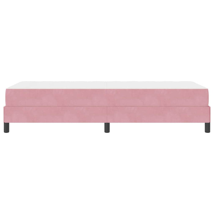 vidaXL Letto box spring con materasso Rosa 100 x 210 cm Velluto