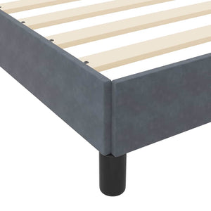 vidaXL Letto box spring con materasso Grigio scuro 120 x 210 cm
