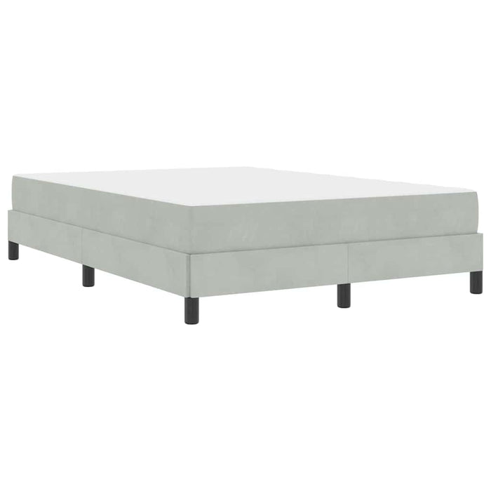 vidaXL Letto box spring con materasso Grigio chiaro 140 x 210 cm