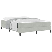 vidaXL Letto box spring con materasso Grigio chiaro 140 x 210 cm
