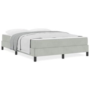 vidaXL Letto box spring con materasso Grigio chiaro 140 x 210 cm
