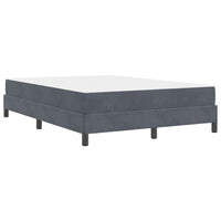 vidaXL Letto box spring con materasso Grigio scuro 140 x 210 cm