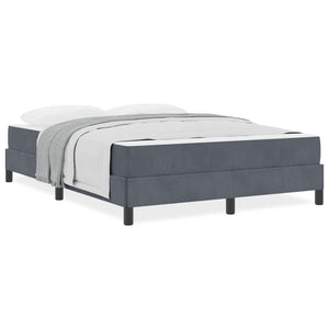 vidaXL Letto box spring con materasso Grigio scuro 140 x 210 cm