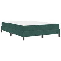 vidaXL Letto box spring con materasso Verde Scuro 140 x 210 cm Velluto