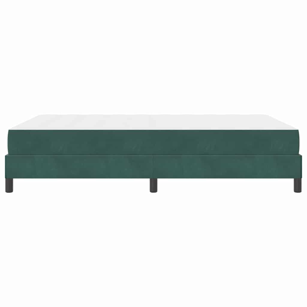 vidaXL Letto box spring con materasso Verde Scuro 140 x 210 cm Velluto