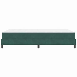 vidaXL Letto box spring con materasso Verde Scuro 140 x 210 cm Velluto