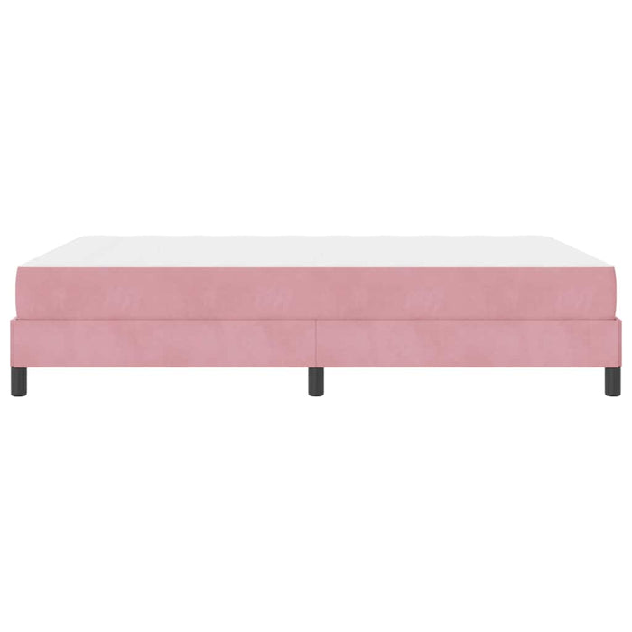 vidaXL Letto box spring con materasso Rosa 140 x 210 cm Velluto