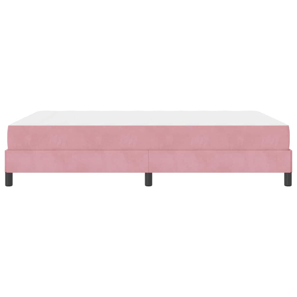 Letto a molle con materasso Rosa 160 x 210 cm Tessuto 3398754