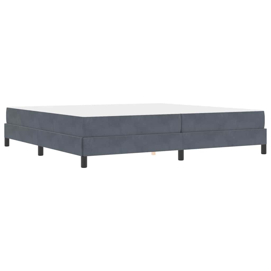 vidaXL Letto box spring con materasso Grigio scuro 200 x 210 cm