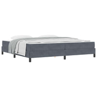 Letto a molle con materasso Grigio scuro 200 x 210 cm Tessuto 3398762
